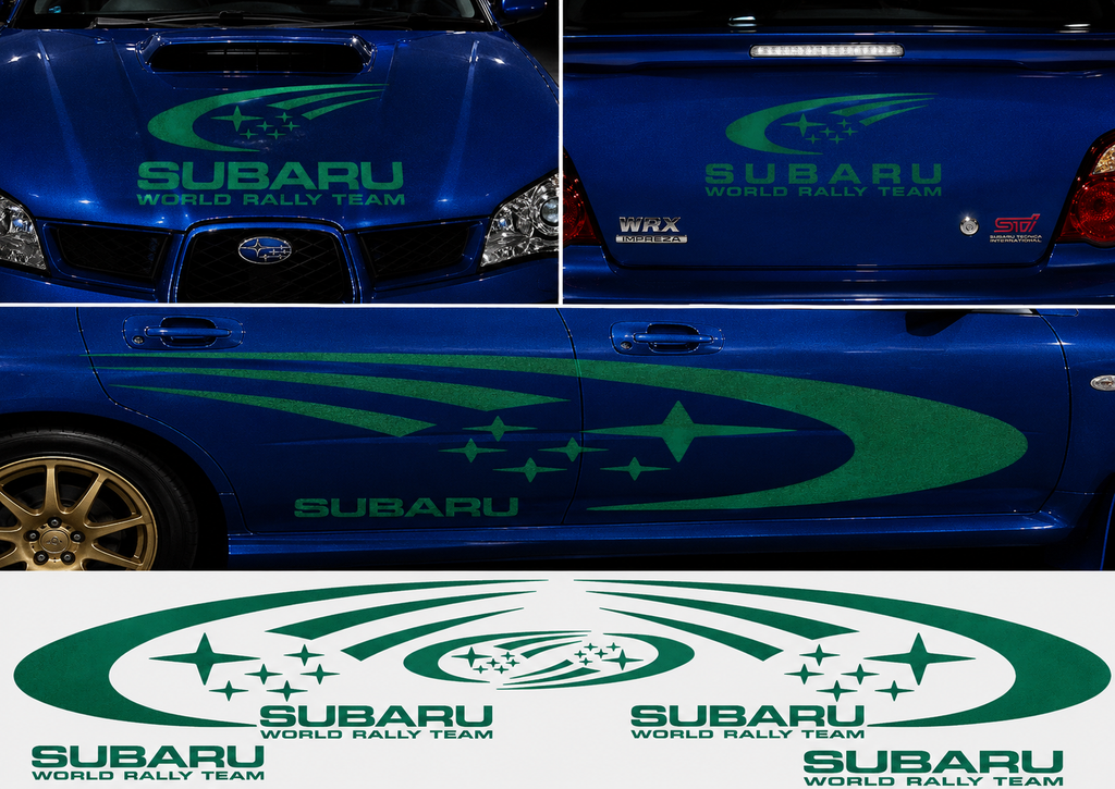 Subaru World Rally Kit for Subaru Impreza wrx sti Reflective Vinyl Only