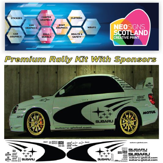 Subaru WRC Rally Kit With Sponsors for Subaru Impreza wrx sti