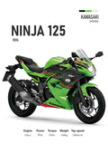 Kawasaki Ninja 125 (2024) Motorbike Poster Printed | Premium Waterproof & Tear Resistant Full Colour Posters