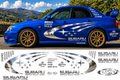 Subaru World Rally Kit With Sponsors for Subaru Impreza wrx sti Mirrored Vinyl Only
