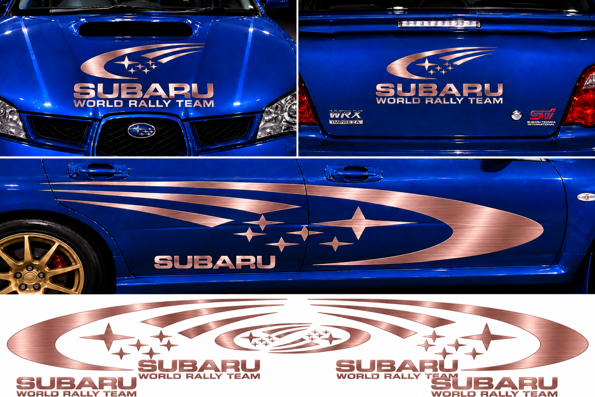 Subaru World Rally Kit 1 for Subaru Impreza Brushed Vinyl Only