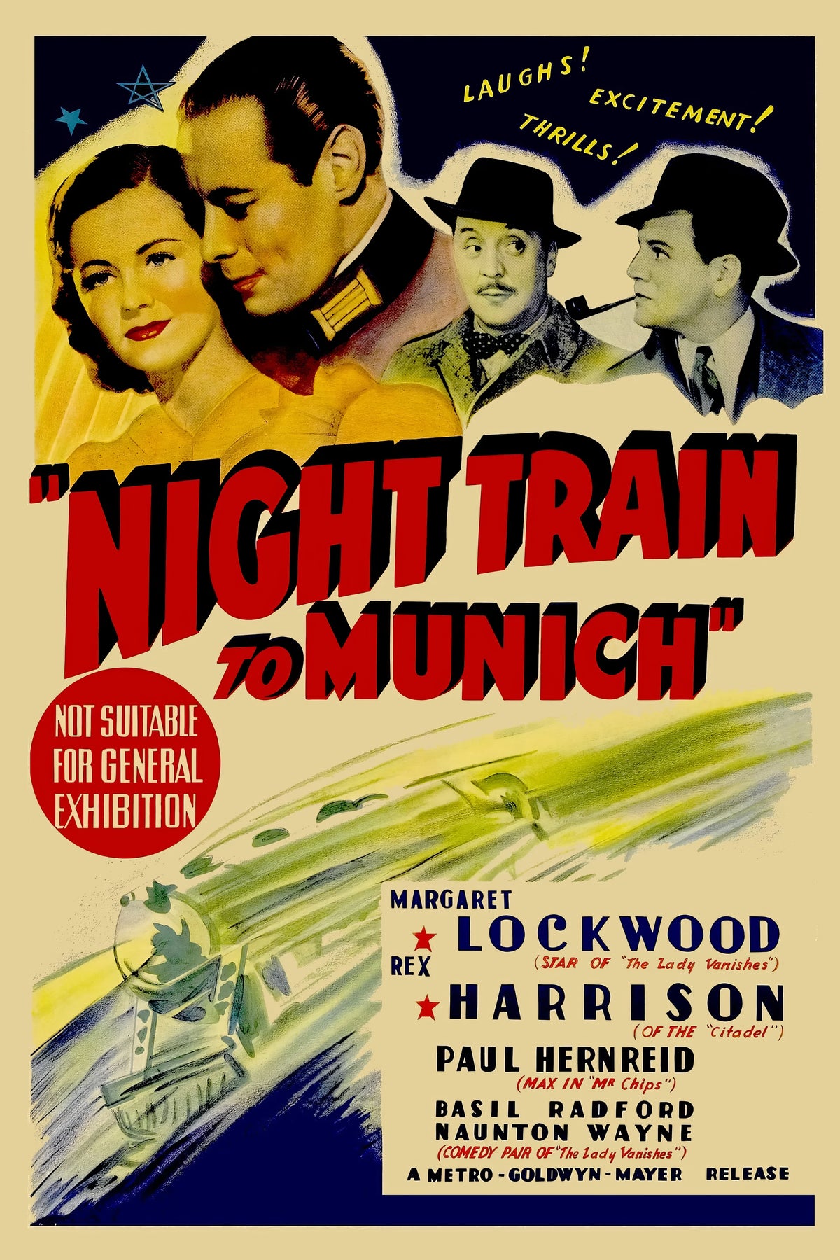 1940 Night Train to Munich (1940) Film/Movie Premium Waterproof & Tear Resistant Posters
