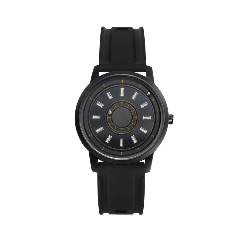EUTOUR Men's Magnetic Quartz Watch with Original 40mm Stainless Steel Strap