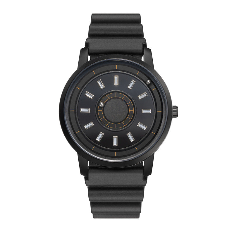 EUTOUR Men's Magnetic Quartz Watch with Original 40mm Stainless Steel Strap