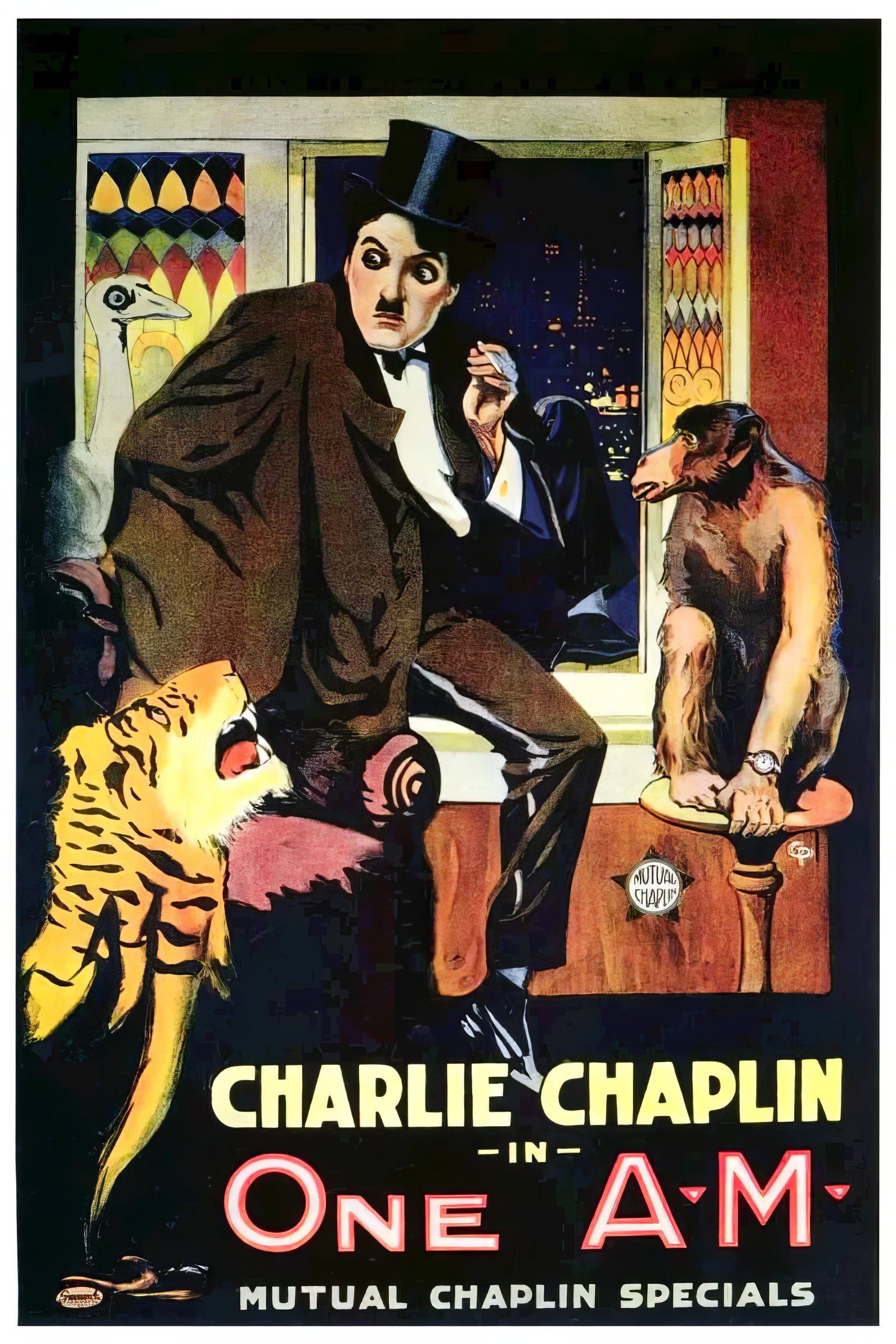 1910 One A.M. (1916) Film/Movie Premium Waterproof & Tear Resistant Posters