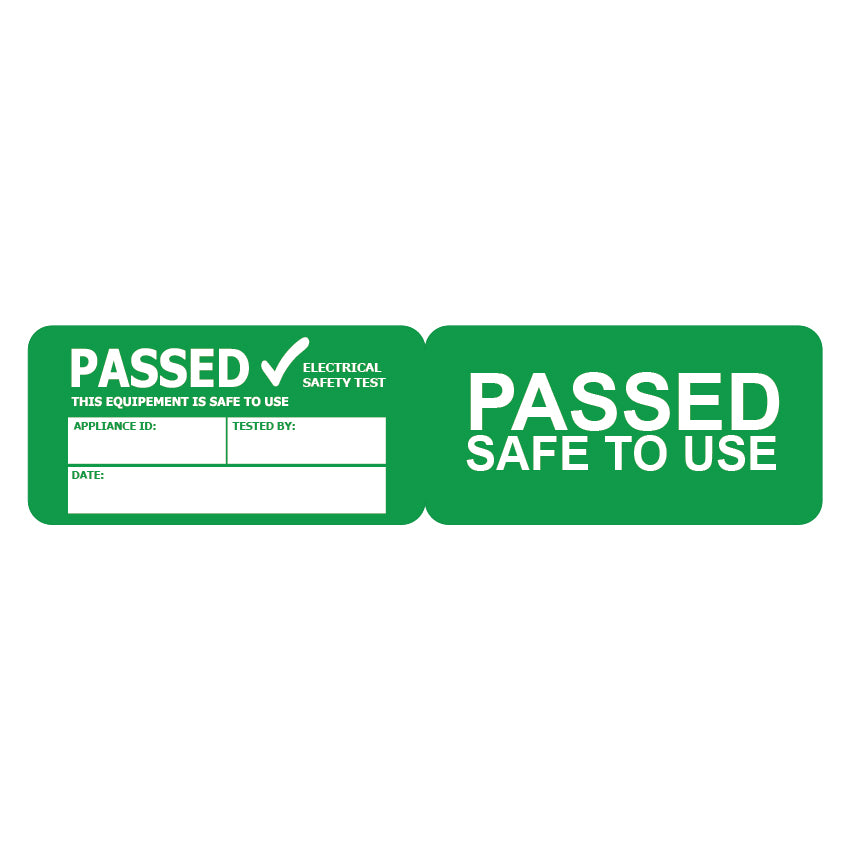 PATWRAP Pass & Fail Cable Wrap stickers Pat Test Portable Appliance Stickers labels