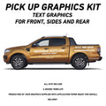 VAN05 Pick up Graphics Kit Sign Writing Vehicle lettering Livery signs Text only