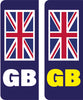 PLATE01-12 GB car number plate stickers union jack no eu flag brexit - Vinyl Car Various Flags Available