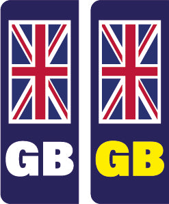 PLATE01-12 GB car number plate stickers union jack no eu flag brexit - Vinyl Car Various Flags Available