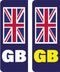 PLATE01-12 GB car number plate stickers union jack no eu flag brexit - Vinyl Car Various Flags Available