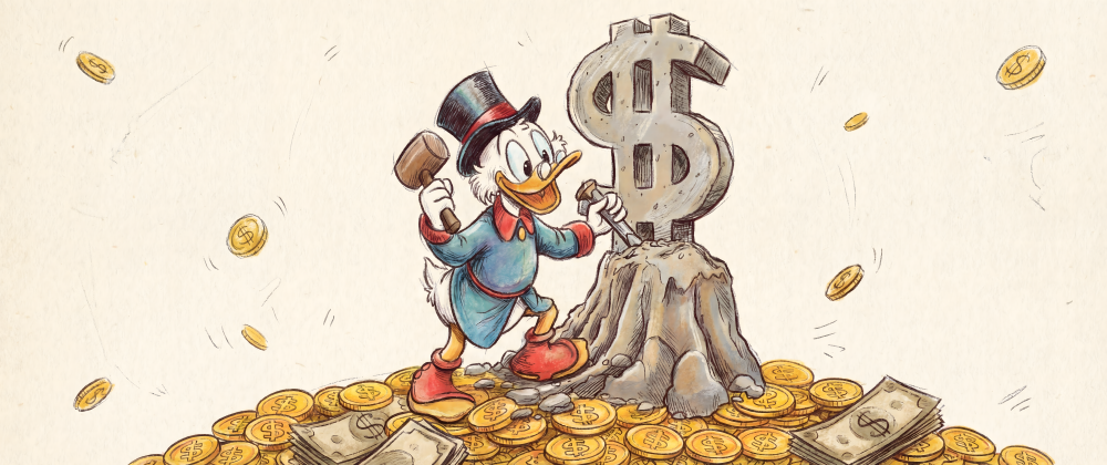 PM01 Scrooge McDuck Panoramic Premium Waterproof & Tear Resistant Poster