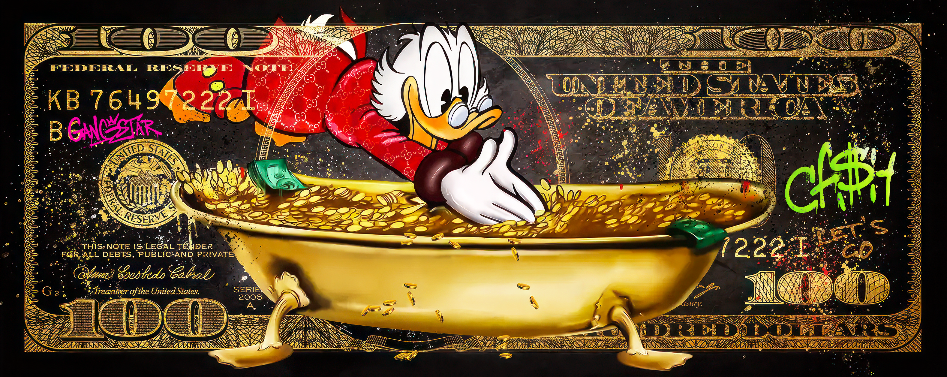 PM07 Scrooge McDuck Panoramic Premium Waterproof & Tear Resistant Poster