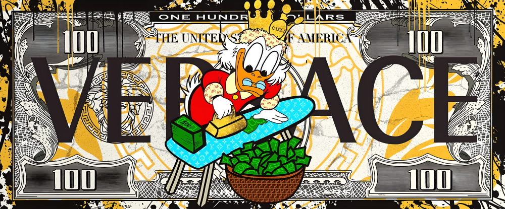 PM20 Scrooge McDuck Versace Panoramic Premium Waterproof & Tear Resistant Poster