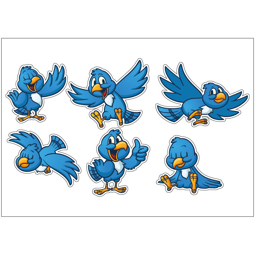 PS0101-200 Sticker Sheet Decal Cartoon Wall Self Adhesive Vinyl A4 Various Designs Available