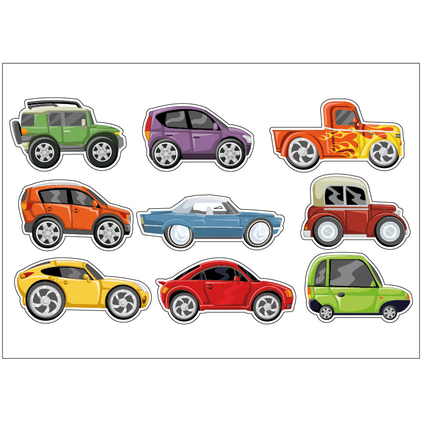PS0101-200 Sticker Sheet Decal Cartoon Wall Self Adhesive Vinyl A4 Various Designs Available