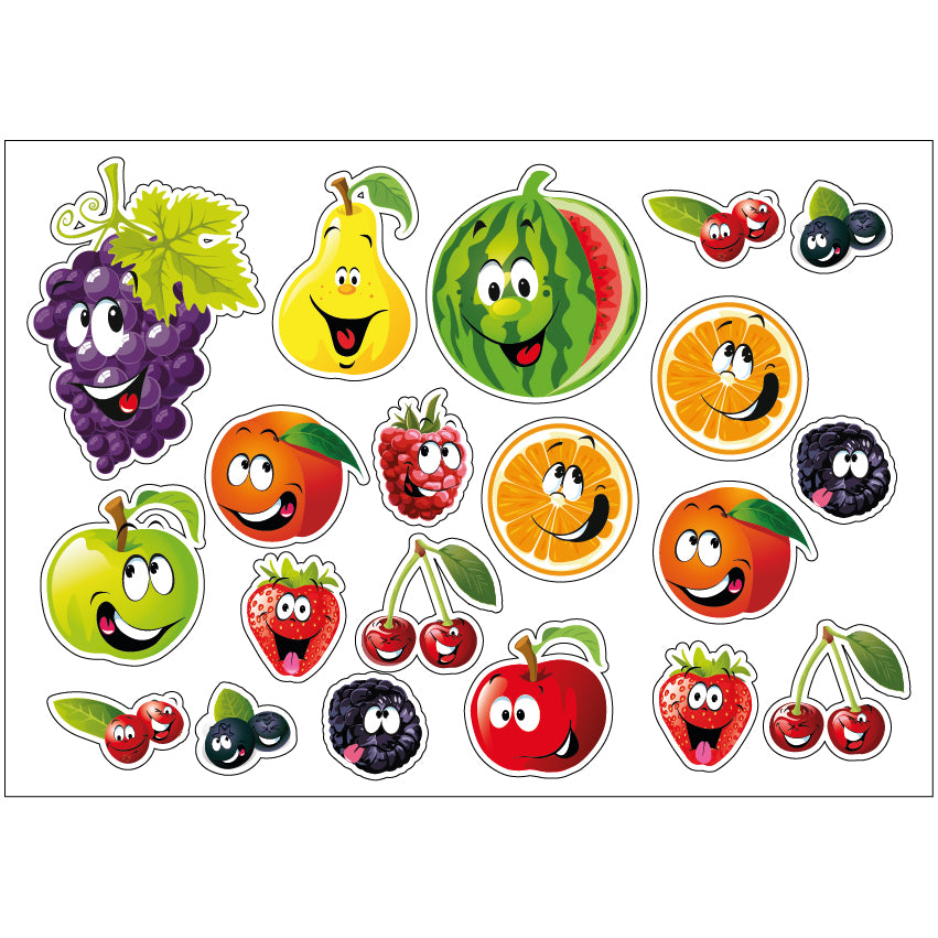 PS0101-200 Sticker Sheet Decal Cartoon Wall Self Adhesive Vinyl A4 Various Designs Available