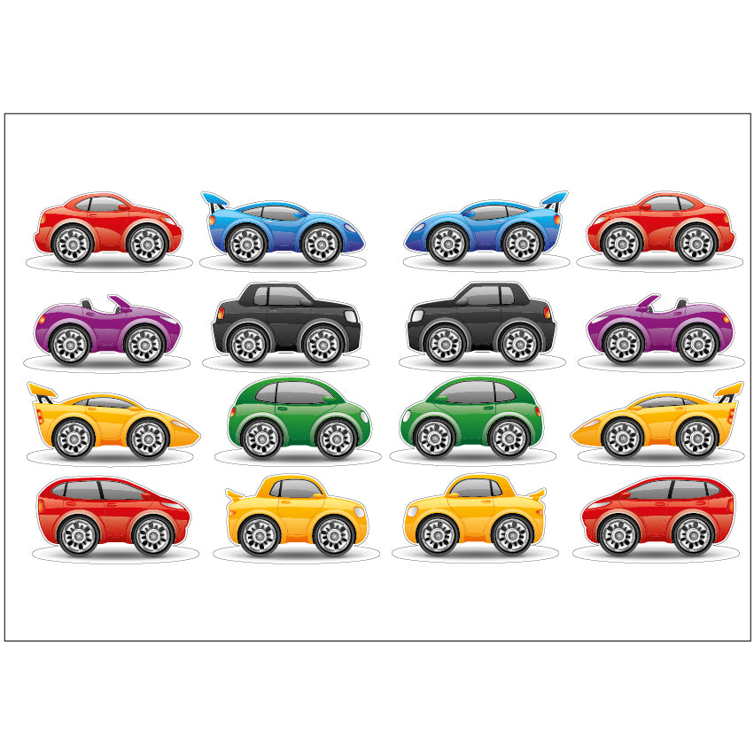 PS0101-200 Sticker Sheet Decal Cartoon Wall Self Adhesive Vinyl A4 Various Designs Available