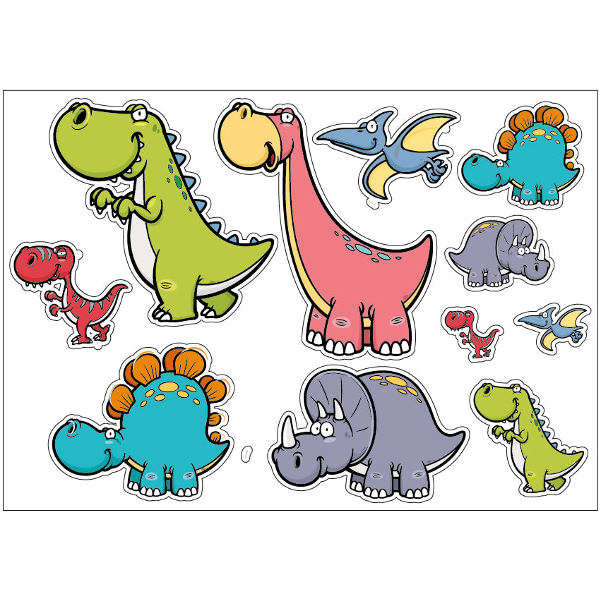 PS0101-200 Sticker Sheet Decal Cartoon Wall Self Adhesive Vinyl A4 Various Designs Available
