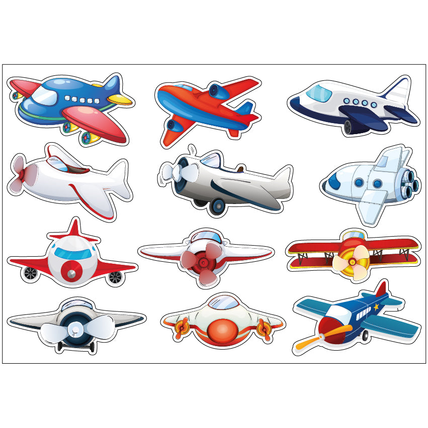 PS0101-200 Sticker Sheet Decal Cartoon Wall Self Adhesive Vinyl A4 Various Designs Available