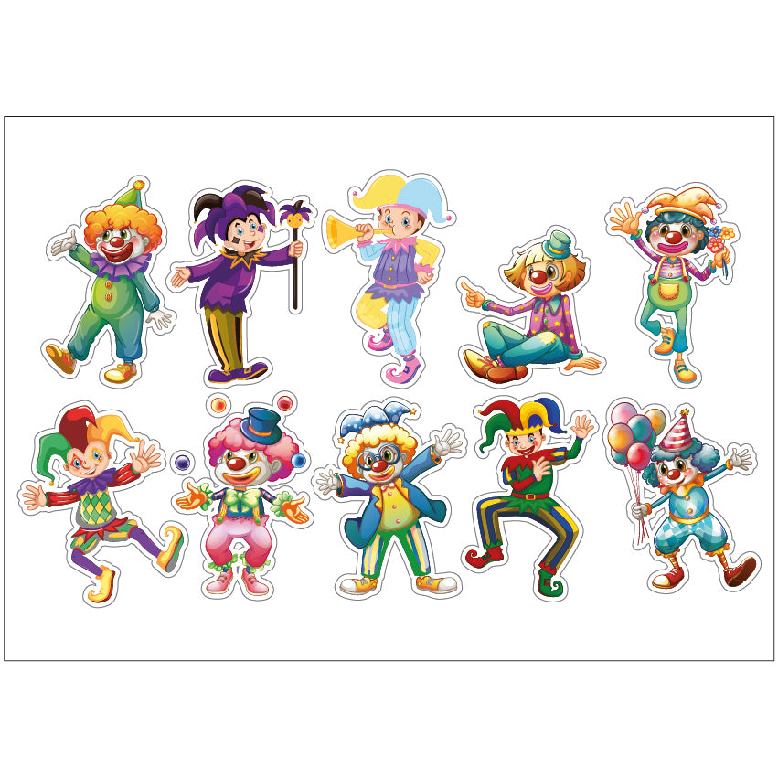 PS0101-200 Sticker Sheet Decal Cartoon Wall Self Adhesive Vinyl A4 Various Designs Available