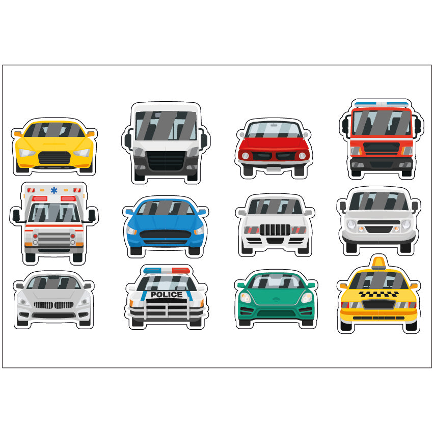 PS0101-200 Sticker Sheet Decal Cartoon Wall Self Adhesive Vinyl A4 Various Designs Available