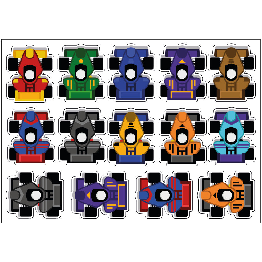 PS0101-200 Sticker Sheet Decal Cartoon Wall Self Adhesive Vinyl A4 Various Designs Available