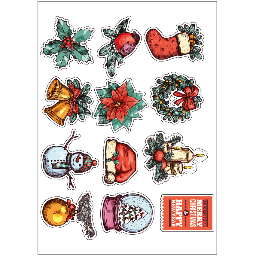 PS0101-200 Sticker Sheet Decal Cartoon Wall Self Adhesive Vinyl A4 Various Designs Available