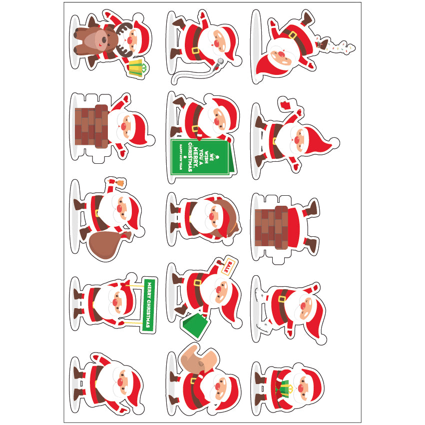 PS0101-200 Sticker Sheet Decal Cartoon Wall Self Adhesive Vinyl A4 Various Designs Available
