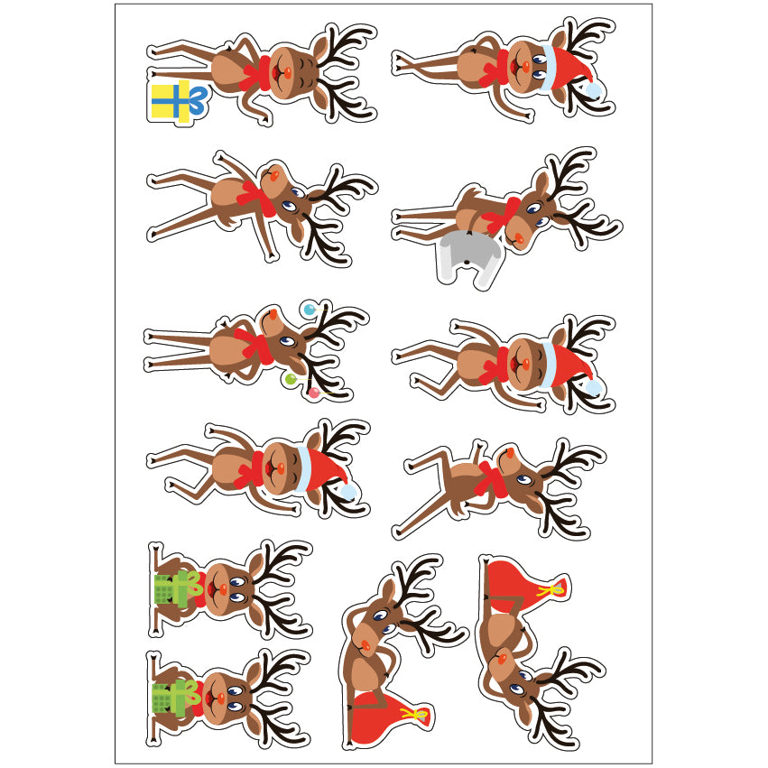 PS0101-200 Sticker Sheet Decal Cartoon Wall Self Adhesive Vinyl A4 Various Designs Available