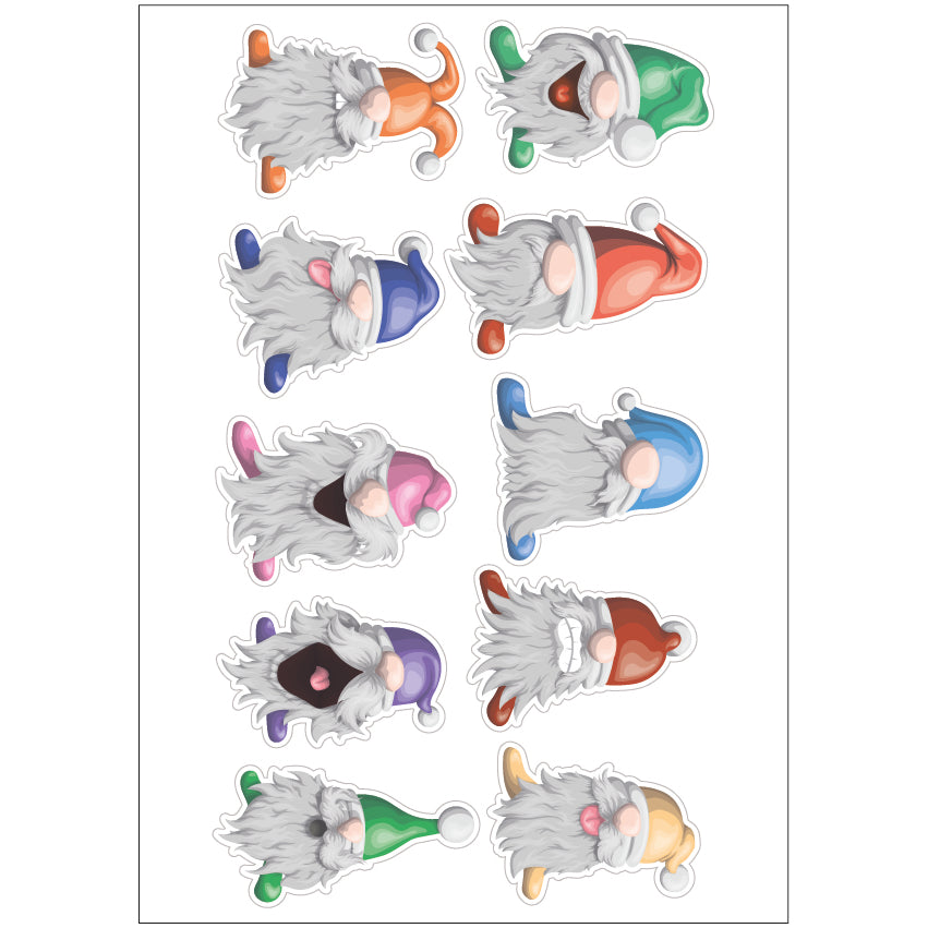 PS0101-200 Sticker Sheet Decal Cartoon Wall Self Adhesive Vinyl A4 Various Designs Available