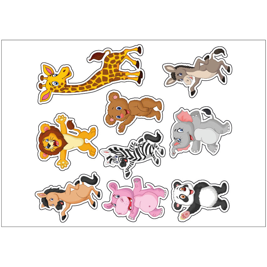 PS0101-200 Sticker Sheet Decal Cartoon Wall Self Adhesive Vinyl A4 Various Designs Available