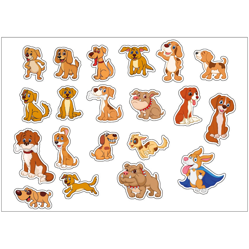PS0101-200 Sticker Sheet Decal Cartoon Wall Self Adhesive Vinyl A4 Various Designs Available