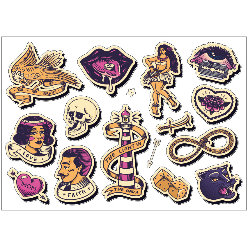 PS0001-100 Stickers Sheets Decals Butterflies Wall Self Adhesive Vinyl A4 Various Designs Available