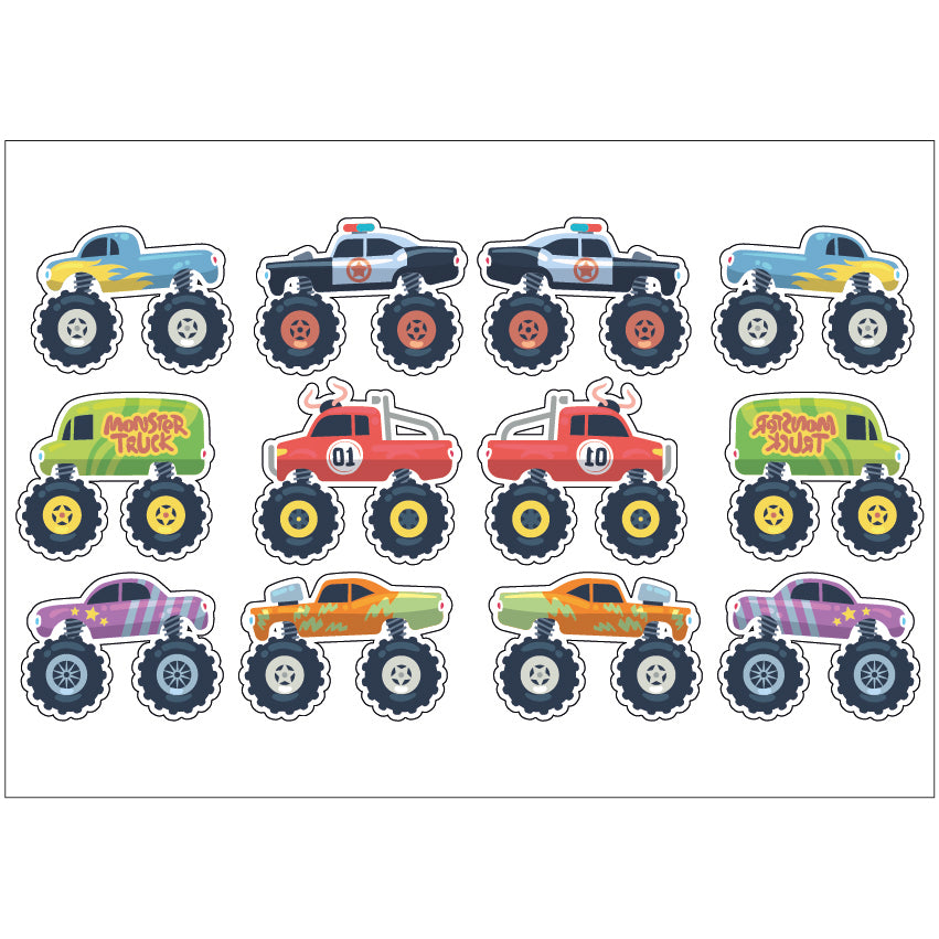 PS0101-200 Sticker Sheet Decal Cartoon Wall Self Adhesive Vinyl A4 Various Designs Available