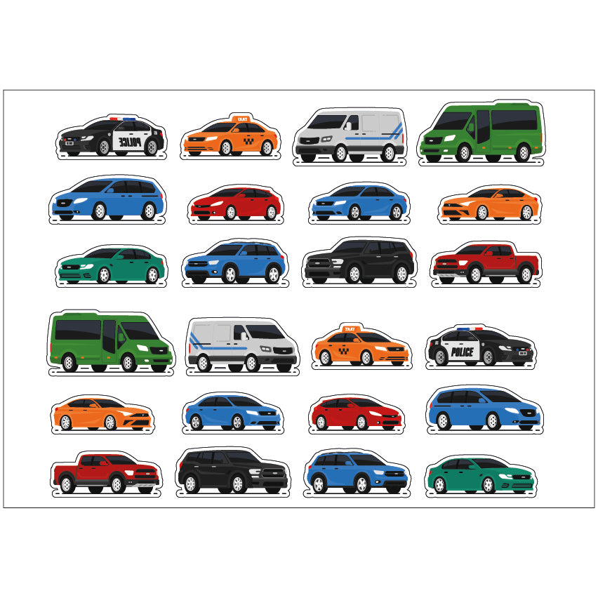 PS0101-200 Sticker Sheet Decal Cartoon Wall Self Adhesive Vinyl A4 Various Designs Available