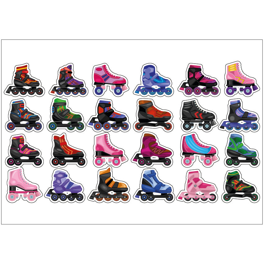 PS0101-200 Sticker Sheet Decal Cartoon Wall Self Adhesive Vinyl A4 Various Designs Available