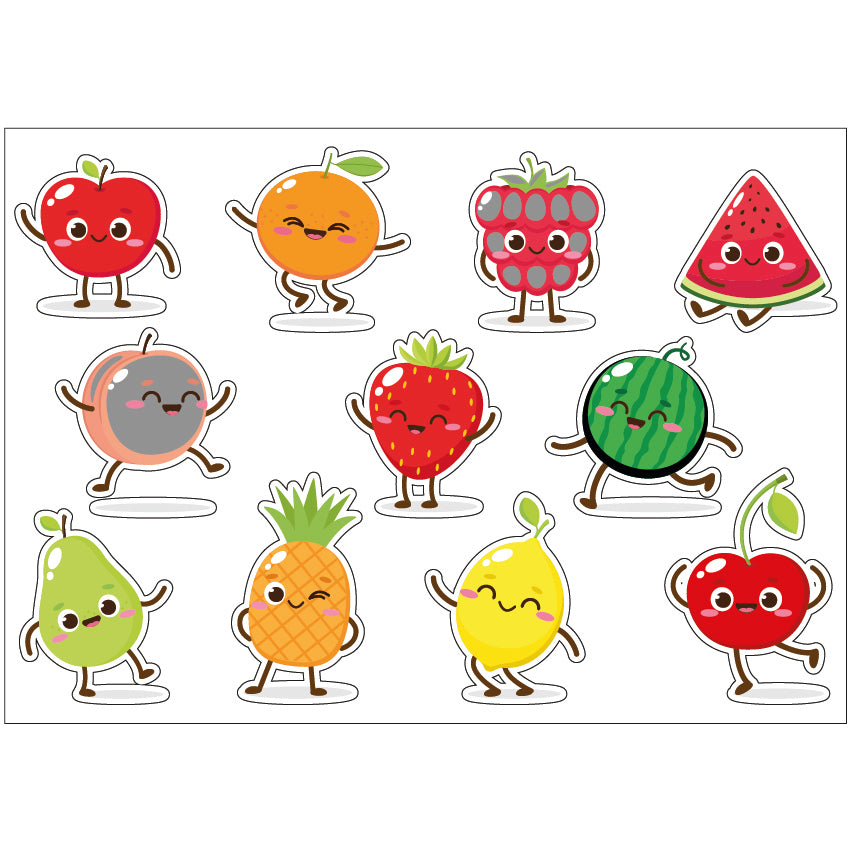 PS0101-200 Sticker Sheet Decal Cartoon Wall Self Adhesive Vinyl A4 Various Designs Available