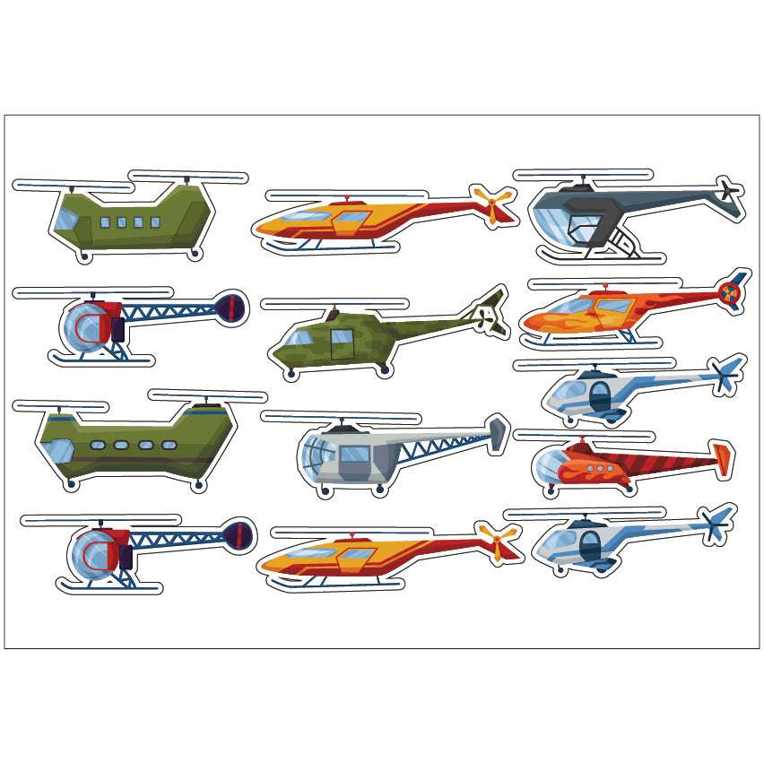 PS0101-200 Sticker Sheet Decal Cartoon Wall Self Adhesive Vinyl A4 Various Designs Available