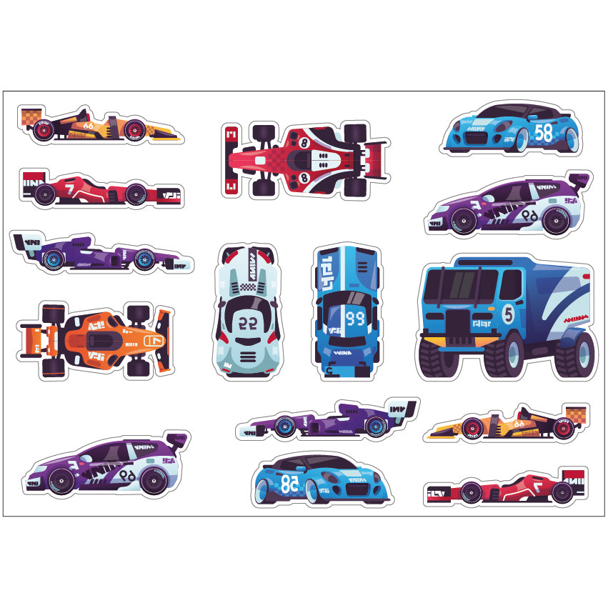 PS0201-300 Sticker Sheet Decal Racing Wall Self Adhesive Vinyl A4 Various Designs Available