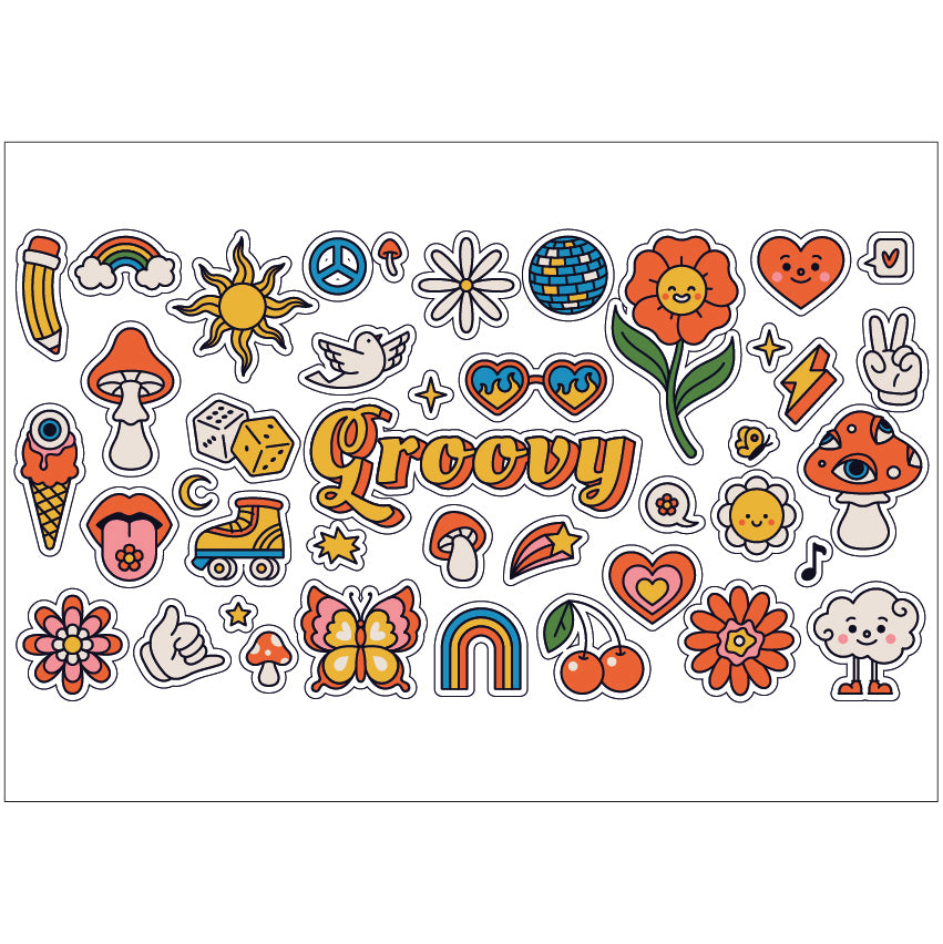PS0201-300 Sticker Sheet Decal Racing Wall Self Adhesive Vinyl A4 Various Designs Available