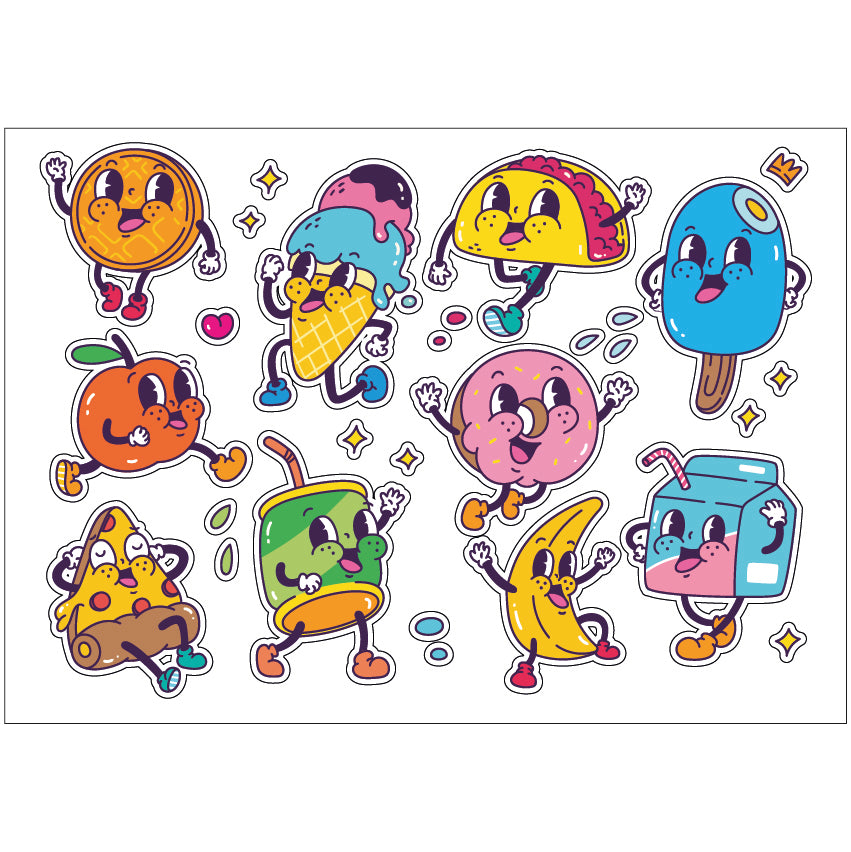 PS0201-300 Sticker Sheet Decal Racing Wall Self Adhesive Vinyl A4 Various Designs Available