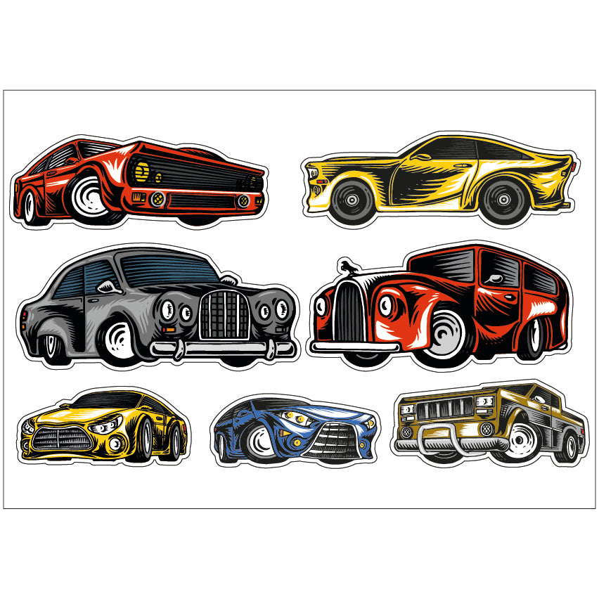 PS0201-300 Sticker Sheet Decal Racing Wall Self Adhesive Vinyl A4 Various Designs Available