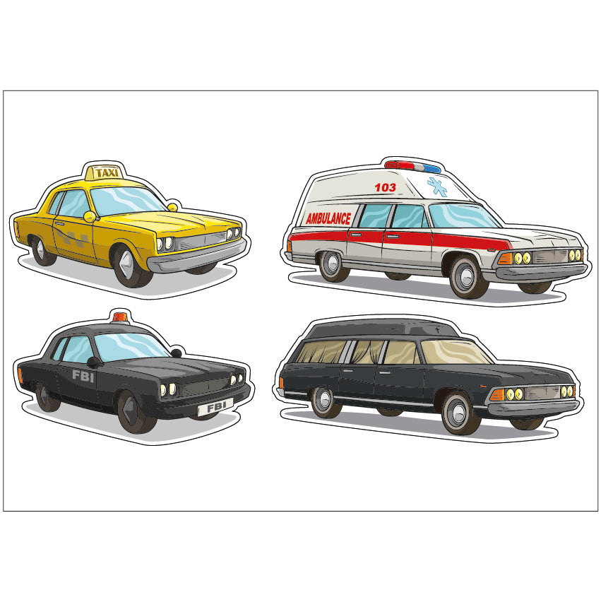 PS0201-300 Sticker Sheet Decal Racing Wall Self Adhesive Vinyl A4 Various Designs Available