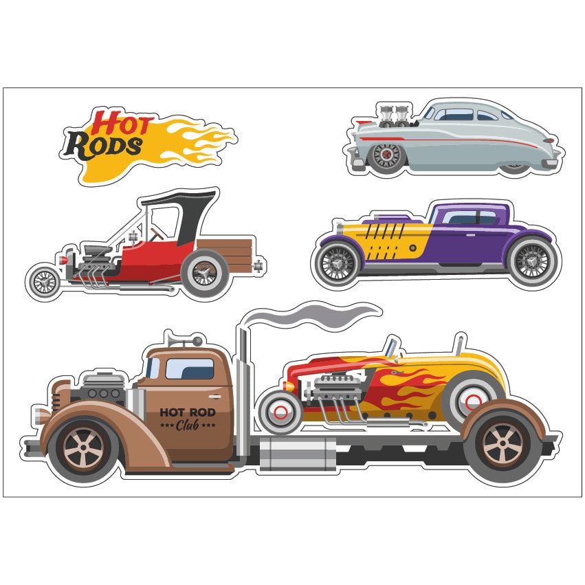 PS0201-300 Sticker Sheet Decal Racing Wall Self Adhesive Vinyl A4 Various Designs Available