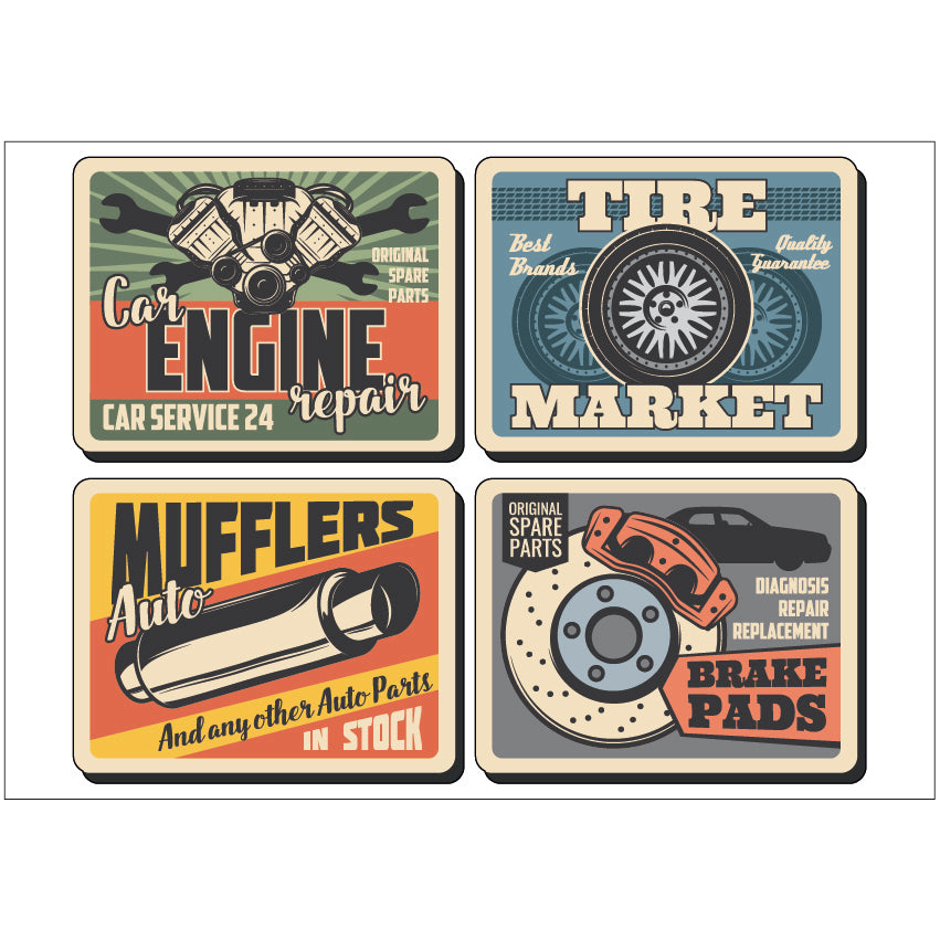 PS0201-300 Sticker Sheet Decal Racing Wall Self Adhesive Vinyl A4 Various Designs Available