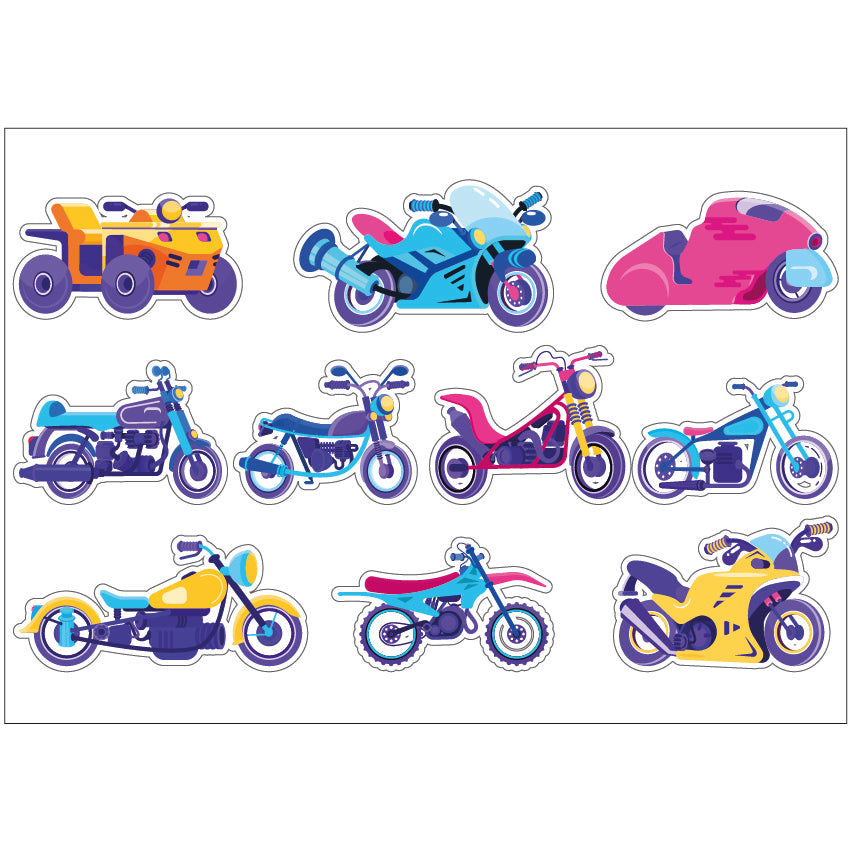 PS0201-300 Sticker Sheet Decal Racing Wall Self Adhesive Vinyl A4 Various Designs Available