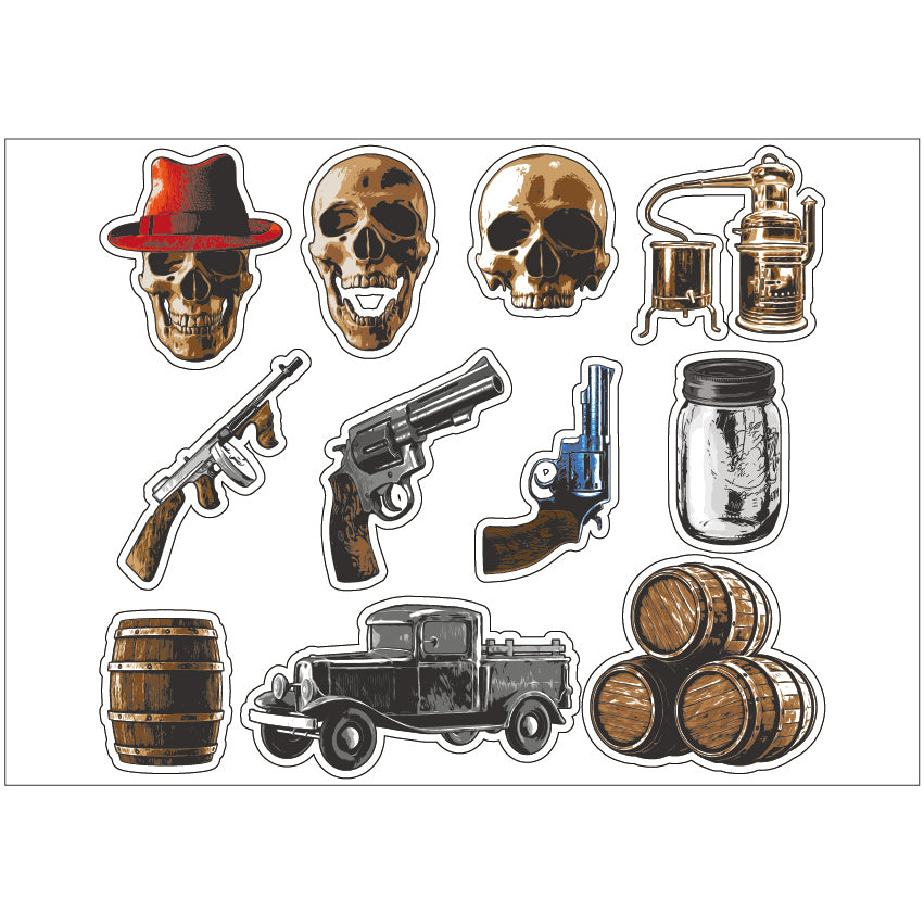 PS0201-300 Sticker Sheet Decal Racing Wall Self Adhesive Vinyl A4 Various Designs Available