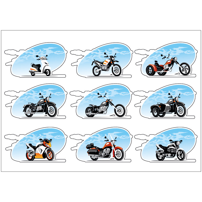PS0201-300 Sticker Sheet Decal Racing Wall Self Adhesive Vinyl A4 Various Designs Available
