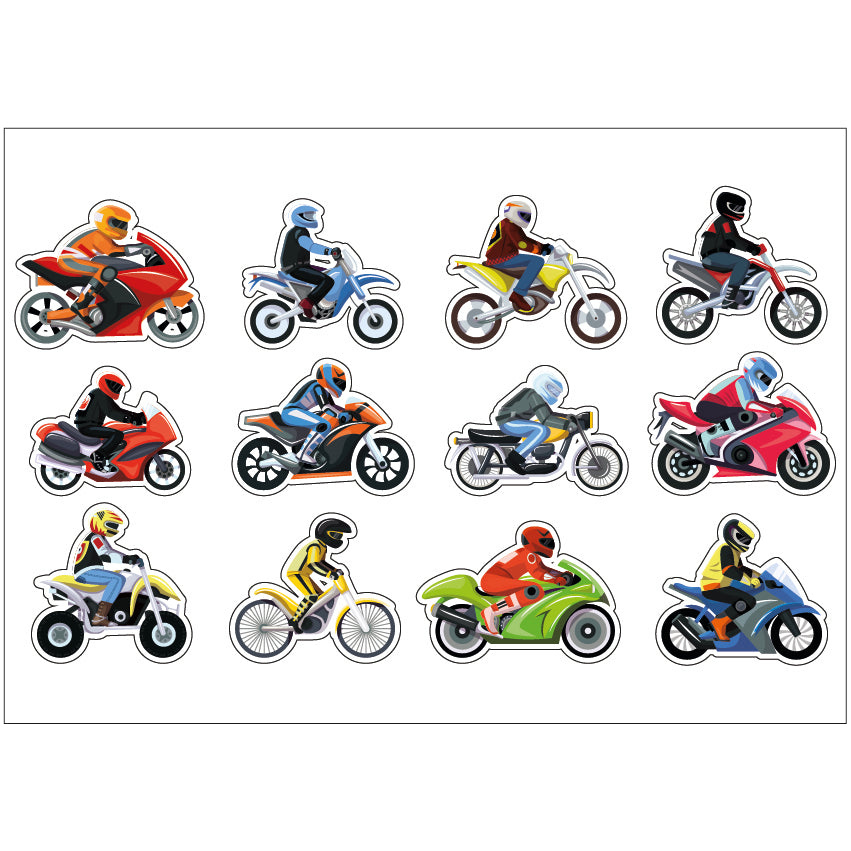 PS0201-300 Sticker Sheet Decal Racing Wall Self Adhesive Vinyl A4 Various Designs Available