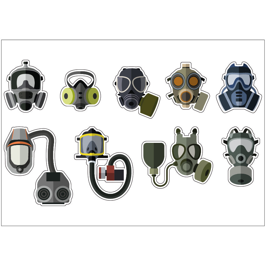 PS0301-400 Sticker Sheet Decal Mask Wall Self Adhesive Vinyl A4 Various Designs Available